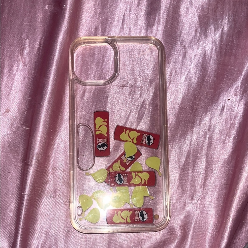 Clear Phone Case with Red and Yellow Accents